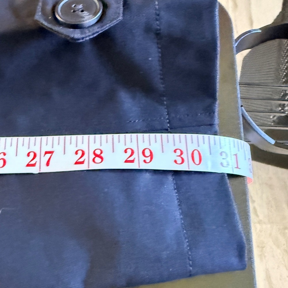 NEW Rebecca Minkoff XL Black Cropped Double Breasted Trench Coat Jacket - Picture 9 of 9